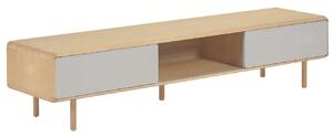 Jasanový TV stolek Kave Home Anielle 180 x 42 cm