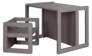 Roba Dětský stůl se židličkou 3 v 1 Montessori (antracitová) (100376906003)