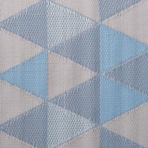 COLOUR CLASH Venkovní koberec trojúhelníky 180 x 120 cm - pastelově modrá