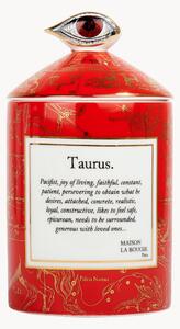Ručně vyrobená vonná svíčka Taurus (mandarinka, santalové dřevo & pačuli)