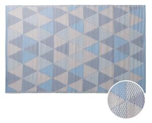 COLOUR CLASH Vnitřní a venkovní koberec trojúhelníky 180 x 120 cm - pastelově modrá