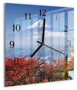 Skleněné hodiny na stěnu Hora zskc-30x30-00176791