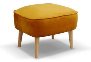 MEBLE ROBERT WILL pohodlný moderní taburet žlutý 57 x 44 x 47 cm