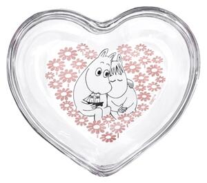 Skleněná dóza ve tvaru srdce Moomin Together Muurla