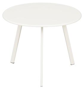 Mica Decorations Seattle – venkovní odkládací stolek – kulatý konferenní stolek – stolek na kvtiny a kávový stolek – V38 x Ø58 cm – kov – bílý
