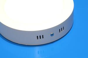 LED panel přisazený kruh 12W teplá bílá
