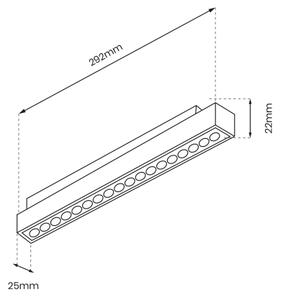 LED Svítidlo do lištového systému MAGNETIC TRACK LED/18W/48V 4000K