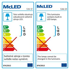 McLED LED stropní svítidlo CALA 12, 12W Barevná teplota: Teplá bílá