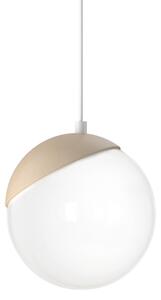 Lustr na lanku SFERA WOOD 1xE14/40W/230V bílá