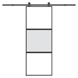 Posuvné dveře s kováním 76x205 cm tvrzeného sklo a hliník 3332950