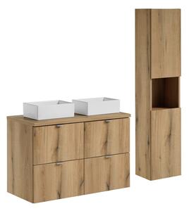 Comad Koupelnová sestava Nova Oak Gaja se skříňkami a umyvadlem 100 cm dub evoke/bílá