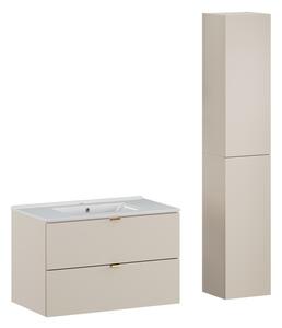 Comad Koupelnová sestava Dalia Cashmere se zápustným umyvadlem a skříňkami 80 cm kašmírová