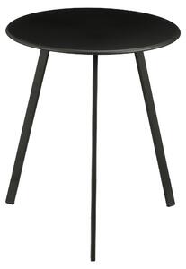 Mica Decorations Seattle – venkovní odkládací stolek – kulatý konferenní stolek – stolek na kvtiny a kávový stolek – 45 x Ø38 cm – kov – erný