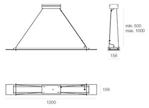 Skoff Závěsné LED svítidlo - Moderno 50W, 1800lm, 5500K, studená bílá