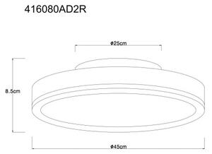Globo DORO 416080AD2R LED přisazené stropní svítidlo | 24W LED | 1200lm | 3000K