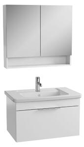 Koupelnová skříňka s umyvadlem a zrcadlem VitrA Mia 80x49x45 cm bílá lesk