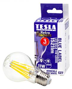 TESLA lighting Tesla - LED žárovka CRYSTAL RETRO BULB, E27, 11W, 230V, 1521lm, 15 000h, 4000K , 360°