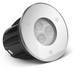LED-lumin Zápustné zahradní LED světlo do země, kulaté 3W 24V Barevná teplota: Teplá bílá