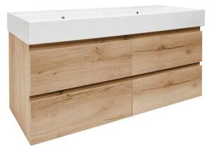 Koupelnová skříňka s umyvadlem SAT B-Way 119x50x45 cm dub mat BWAY2120OAKU2B