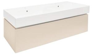 Koupelnová skříňka s umyvadlem SAT Feel 120x30x46 cm pískově béžová mat SATFEEL120BEU2
