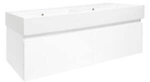 Koupelnová skříňka s umyvadlem SAT B-WAY 119x30x45 cm bílá lesk BWAY120WU2