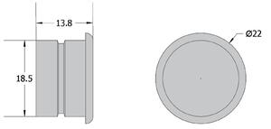 LED-lumin Dotykový vypínač/stmívač do nábytku – černý/bílý Barva výrobku: Černá