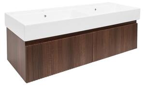 Koupelnová skříňka s umyvadlem SAT Evolution 118x30x44,8 cm ořech mat SATEVO120NAU2