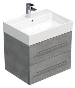 Koupelnová skříňka s umyvadlem SAT Cube Way 60x53x46 cm beton mat CUBE46602BESAT