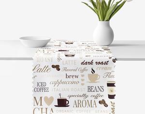 Goldea běhoun na stůl teflonový - kávové menu 20x140 cm