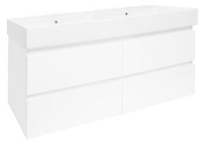 Koupelnová skříňka s umyvadlem SAT B-Way 119x50x45 cm bílá lesk BWAY2120WU2BI