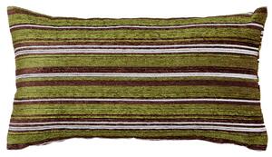 Povlak SOFA proužky zelenohnědá 45 x 45 cm