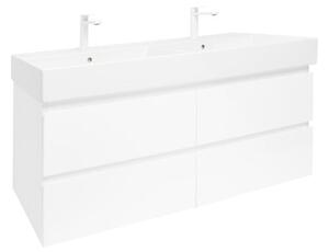 Koupelnová skříňka s umyvadlem SAT B-Way 119x50x45 cm bílá lesk BWAY2120WU2BB