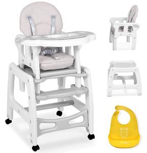 Ricokids Dětská jídelní židle 5v1 Light Grey
