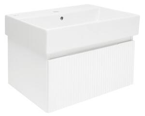Koupelnová skříňka s umyvadlem SAT Evolution 58x30x44,8 cm bílá mat SATEVO60WMU2