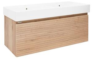 Koupelnová skříňka s umyvadlem Naturel Savona 118x43x44,8 cm dub halifax mat SAVONA120DHU2