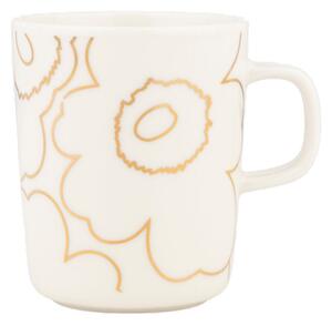 Marimekko Hrnek Oiva Piirto Unikko 0,25l, bílo-zlatý