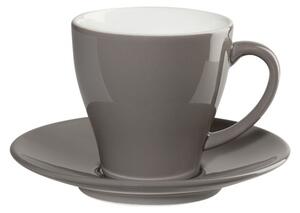 Šálek na kávu s podšálkem CAFFÉ TI AMO ASA Selection - šedohnědý