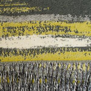 Vlněný pléd LAMB SOFT litorale žlutošedá střední 130 x 200 cm