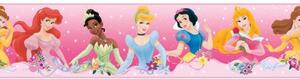 Růžová bordura Disney Princess - Princezny