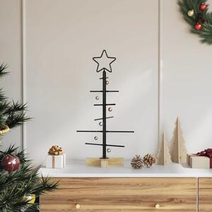 VidaXL Kovový vánoční stromek se stojanem KUOPIO 60 cm Ocel [42053866] Barva: Černá