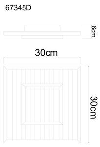 Globo WOODY 67345D LED přisazené stropní svítidlo | 18W LED | 1000lm | 3000K