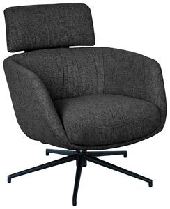 RELAXAČNÍ KŘESLO, kov, textil, černá, tmavě šedá Dieter Knoll - Relaxační křesla