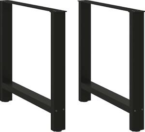 VidaXL Nohy k jídelnímu stolu z oceli 2 ks 80 x (72-73) cm ocel [4013312] Barva: Černá