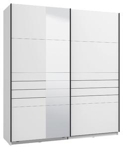 SKŘÍŇ S POSOUVACÍMI DVEŘMI, bílá, 195/217,5/61 cm Xora - Šatní skříně