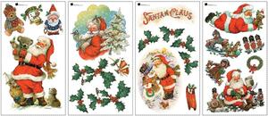 Vánoční samolepící dekorace - samolepky Santa Claus