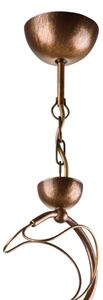 Lustr na tyči COBRA 3xE27/60W/230V bronz/patina