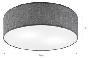 Stropní svítidlo SIRJA 2xE27/15W/230V pr. 45 cm šedá
