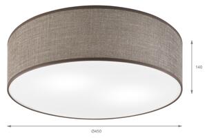 Stropní svítidlo SIRJA 2xE27/15W/230V pr. 45 cm hnědá