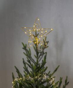 Star trading LED-Baumspitze "Topsy", Hirschko 30 ww LED, gold, ca. 25,5x25,5 cm,Batterie, Timer, outdoor,Vierfarb