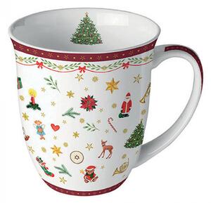 Porcelánový vánoční hrnek Vánoční dekorace 400 ml